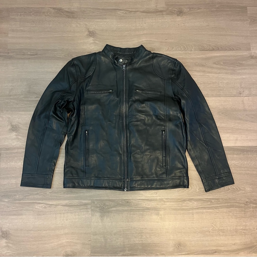 Men's Classic Black Leather Jacket